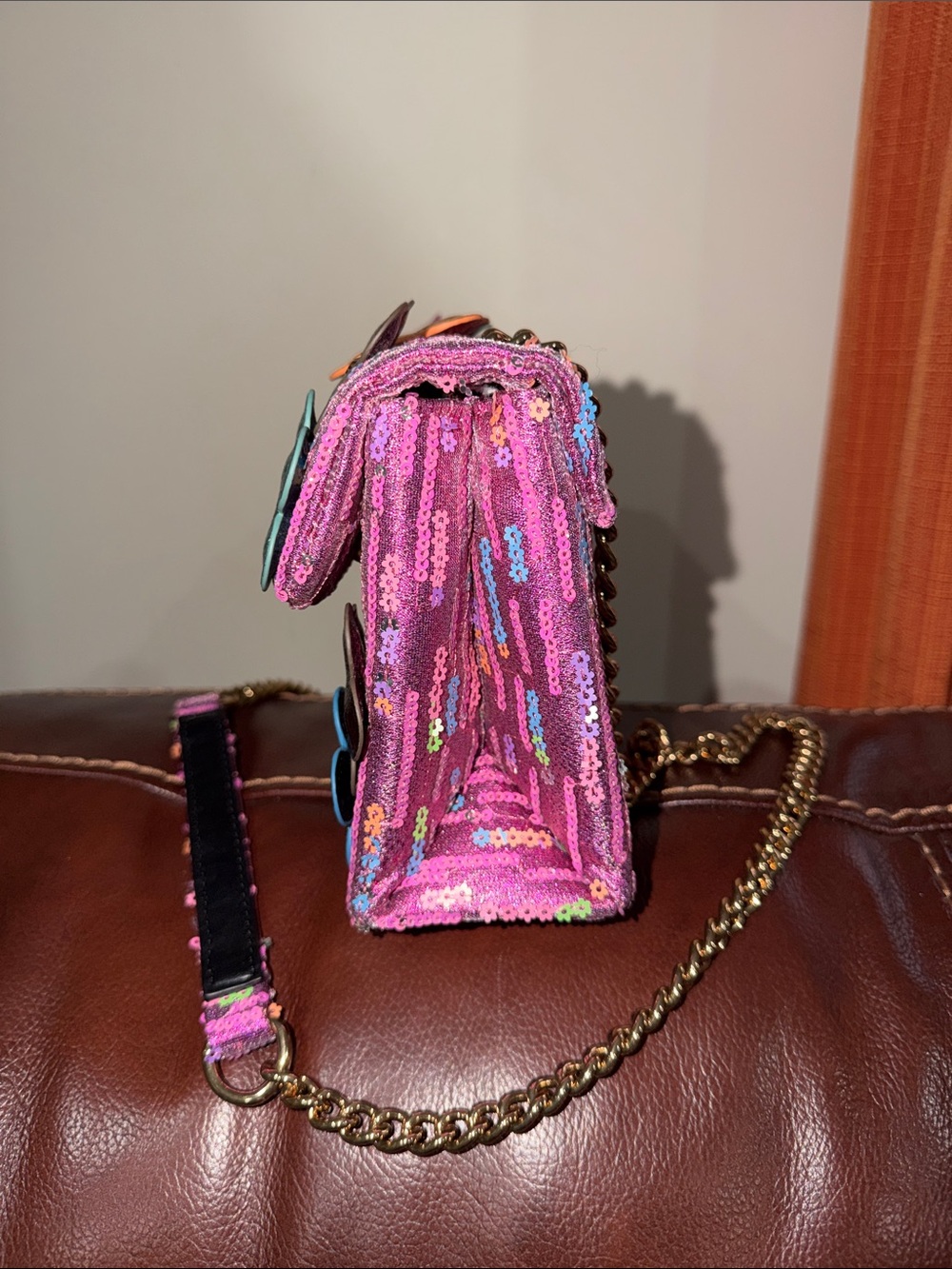 ‼️Kurt Geiger Multicolor Floral Medium Kensington Crossbody Bag Shoulder Bag - Picture 7 of 16